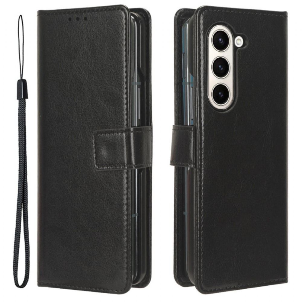 Peněženková Pouzdra Samsung Galaxy Z Fold 5 Kryty Na Mobil Podnikání V Lanière