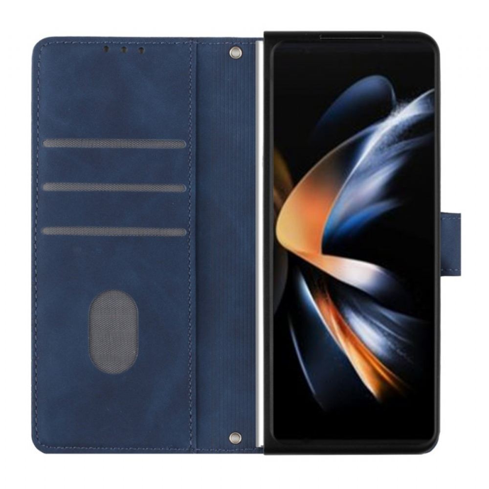 Peněženková Pouzdra Samsung Galaxy Z Fold 5 Kryty Na Mobil Vzor Trojúhelníků