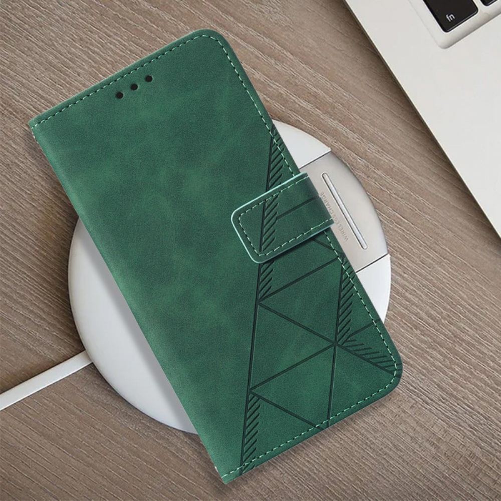 Peněženková Pouzdra Samsung Galaxy Z Fold 5 Kryty Na Mobil Vzor Trojúhelníků