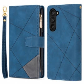 Peněženková Pouzdra Samsung Galaxy Z Fold 5 Peněženka Na Mince S Popruhem