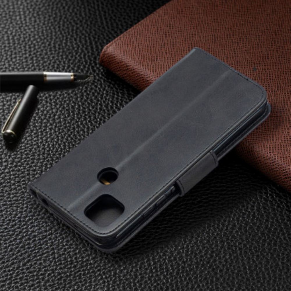 Flipové Pouzdro Na Xiaomi Redmi 9C Kožené Pouzdro Hladká Šikmá Klapka