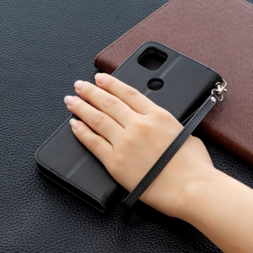 Flipové Pouzdro Na Xiaomi Redmi 9C Kožené Pouzdro Hladká Šikmá Klapka