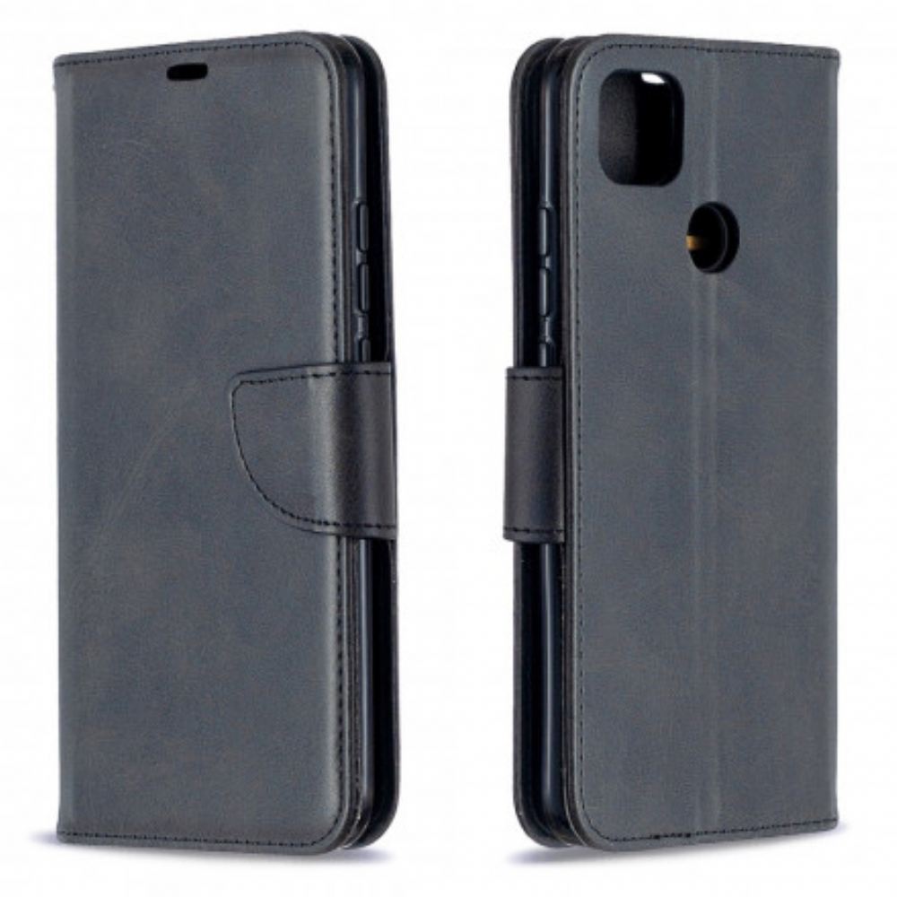 Flipové Pouzdro Na Xiaomi Redmi 9C Kožené Pouzdro Hladká Šikmá Klapka