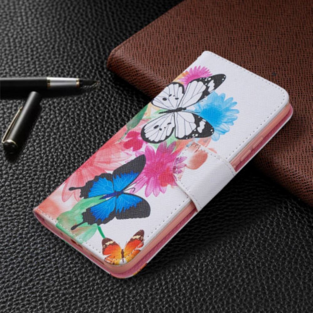 Flipové Pouzdro Na Xiaomi Redmi 9C Neuvěřitelní Barevní Motýli