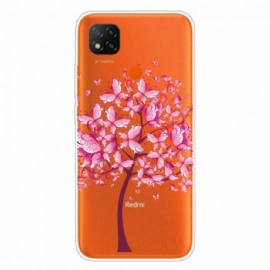 Kryt Na Xiaomi Redmi 9C Růžová Koruna Stromu