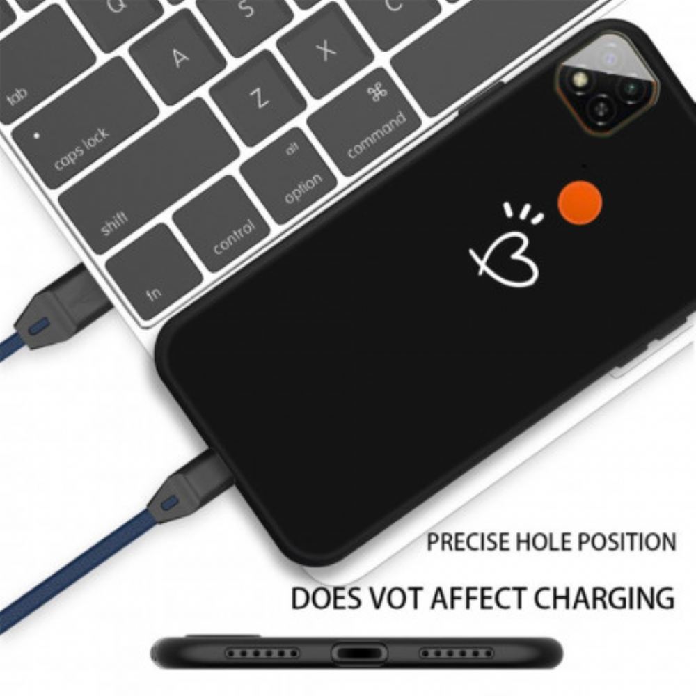 Kryt Na Xiaomi Redmi 9C Silikonové Bijící Srdce