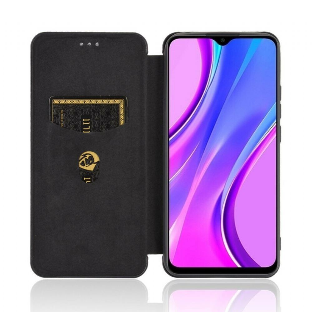 Kryty Na Mobil Na Xiaomi Redmi 9C Flipové Pouzdro Barevný Uhlíkový Silikon