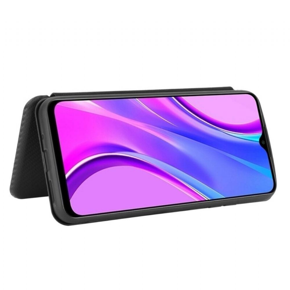 Kryty Na Mobil Na Xiaomi Redmi 9C Flipové Pouzdro Barevný Uhlíkový Silikon