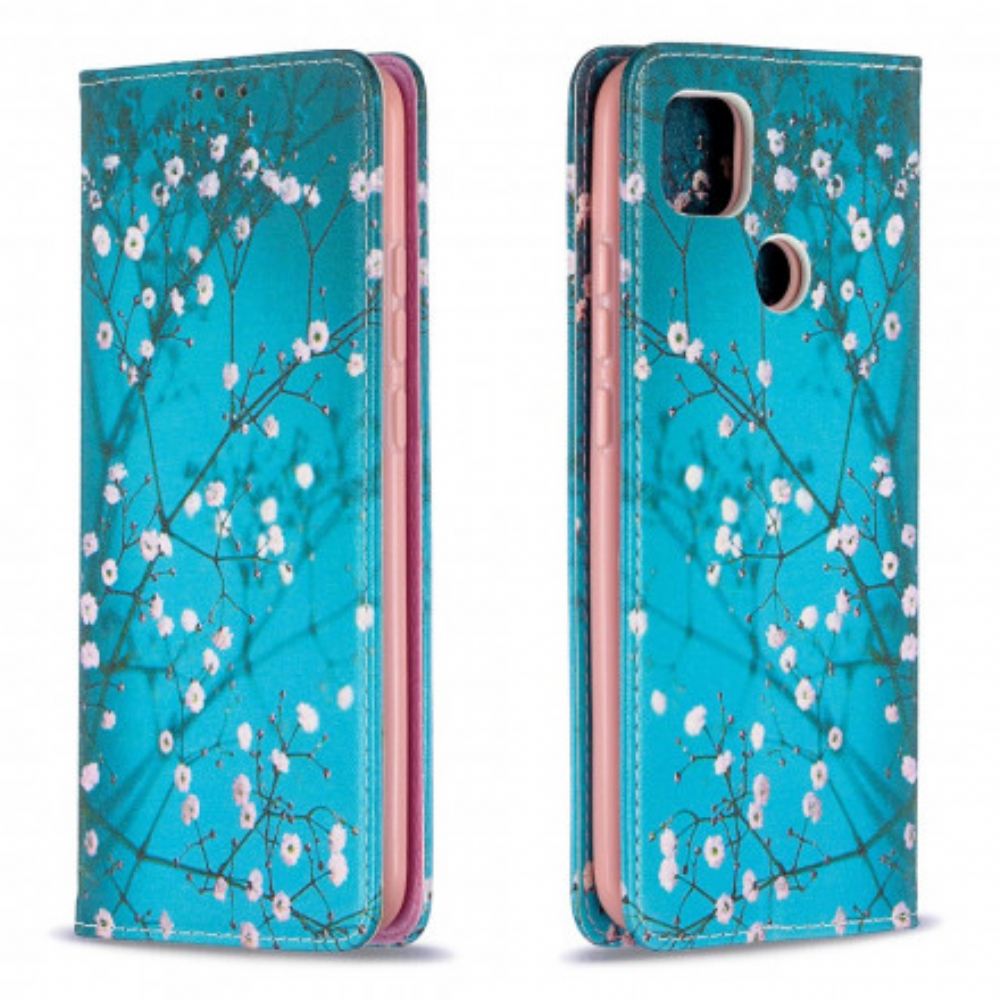 Kryty Na Mobil Na Xiaomi Redmi 9C Flipové Pouzdro Kvetoucí Větve