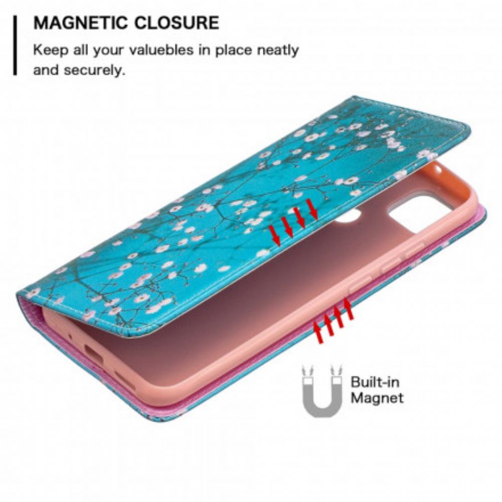 Kryty Na Mobil Na Xiaomi Redmi 9C Flipové Pouzdro Kvetoucí Větve