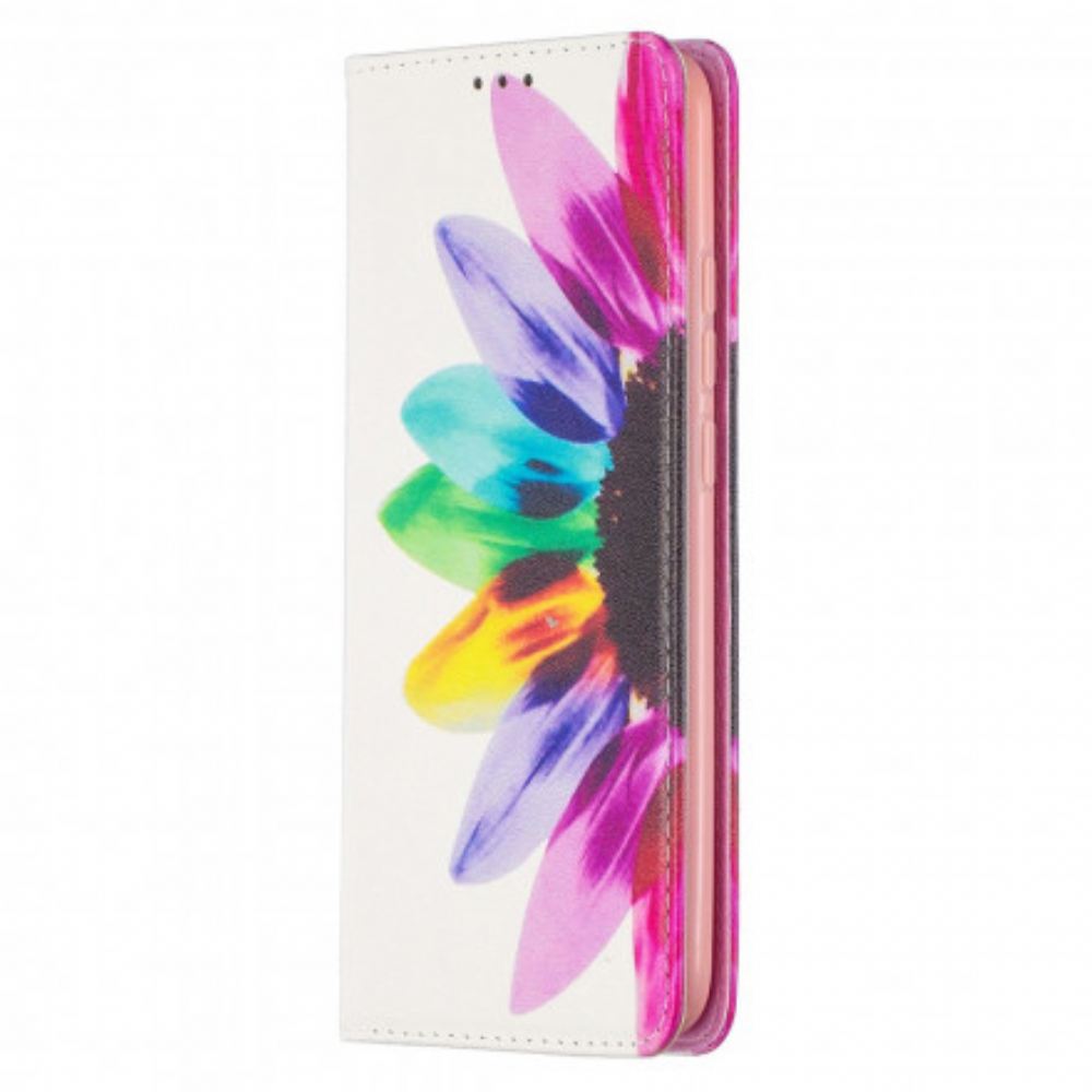 Kryty Na Mobil Na Xiaomi Redmi 9C Flipové Pouzdro Květina Akvarel