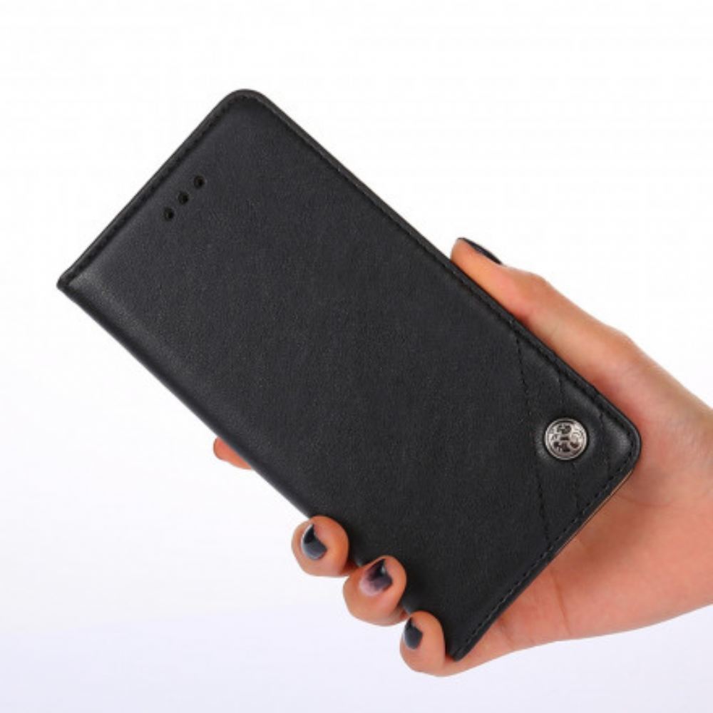 Kryty Na Mobil Na Xiaomi Redmi 9C Flipové Pouzdro Styl Nýtované Kůže