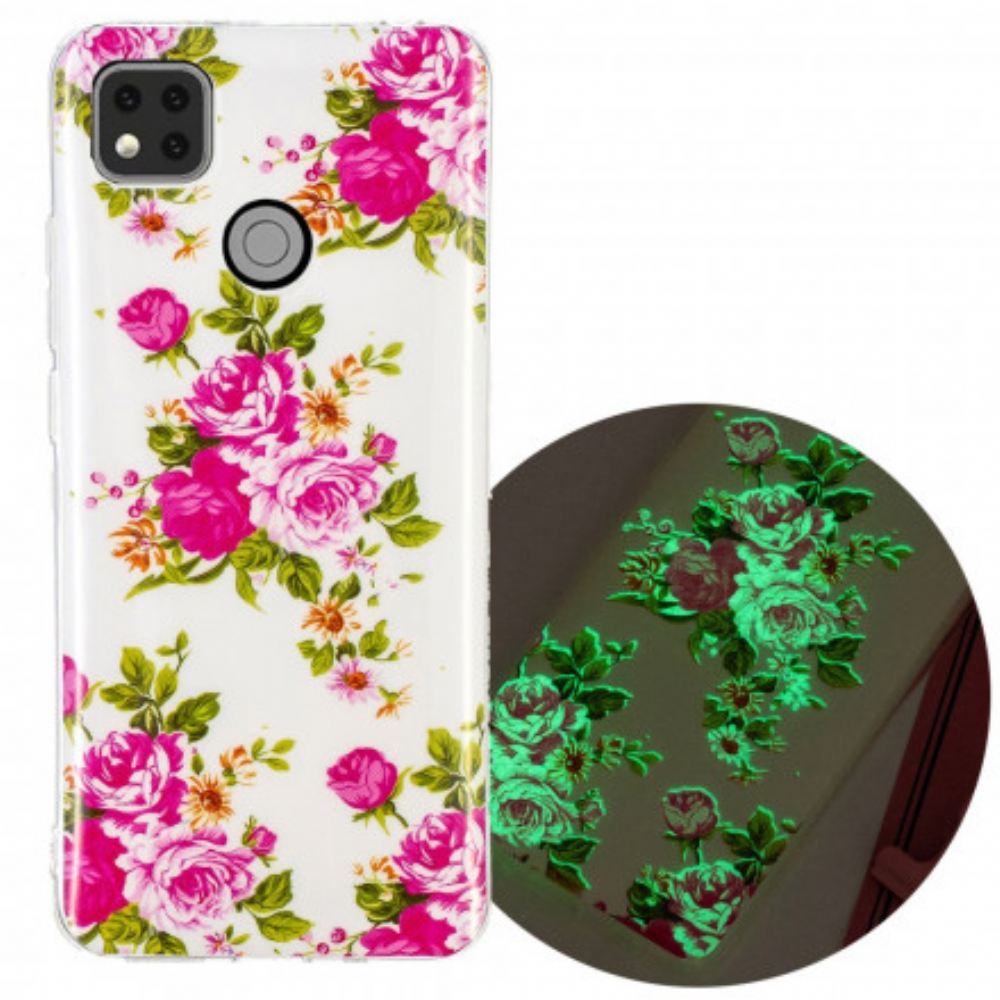 Kryty Na Mobil Na Xiaomi Redmi 9C Fluorescenční Květiny Liberty