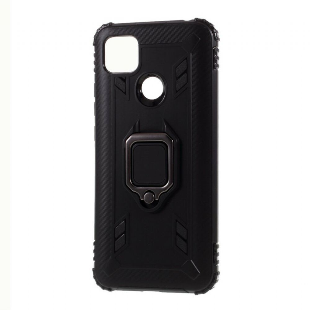 Kryty Na Mobil Na Xiaomi Redmi 9C Karbonové Vlákno Ve Stylu Prstenu