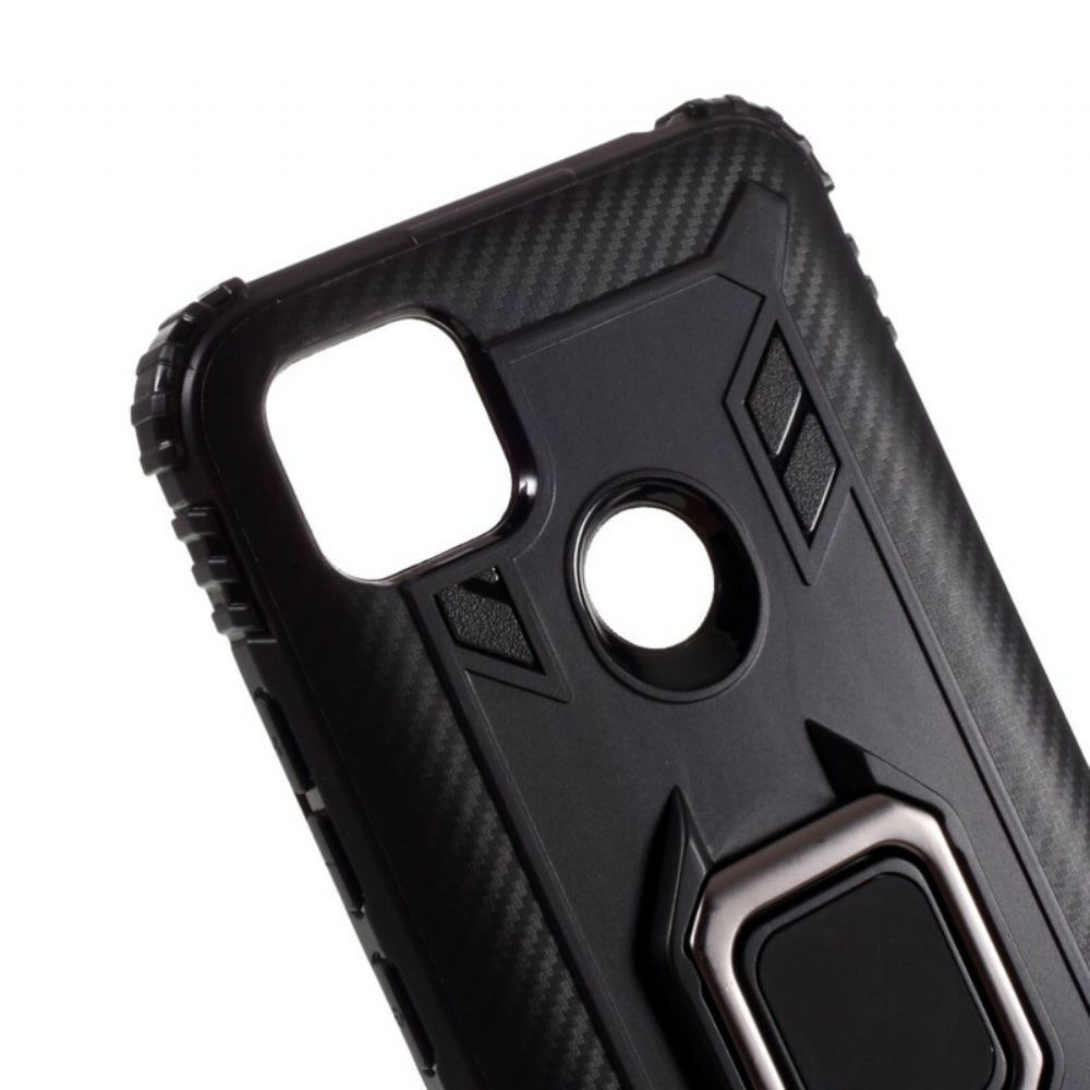 Kryty Na Mobil Na Xiaomi Redmi 9C Karbonové Vlákno Ve Stylu Prstenu