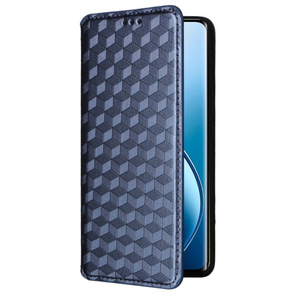 Kožené Pouzdro Folio Na Realme 12 Pro / 12 Pro Plus 3d Diamantový Vzor