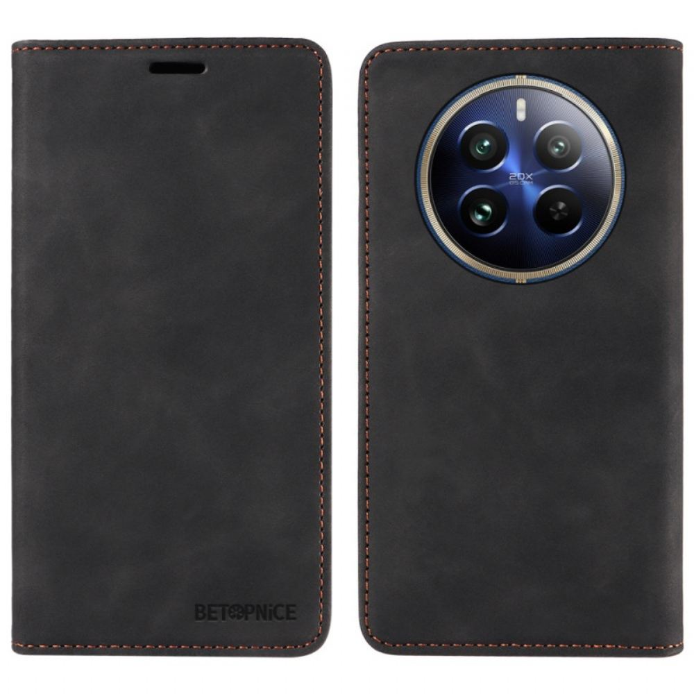 Kožené Pouzdro Folio Na Realme 12 Pro / 12 Pro Plus Blokovací Peněženka Betopnice Rfid