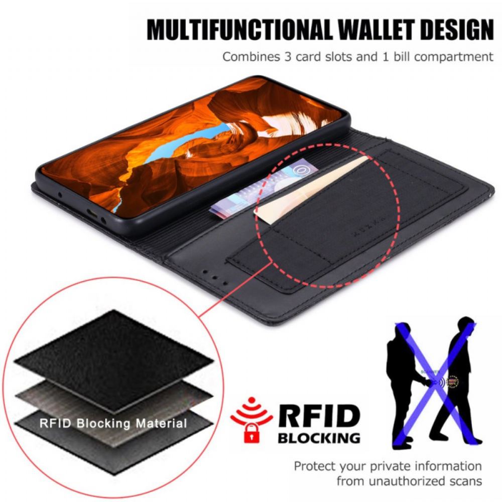 Kožené Pouzdro Folio Realme 12 Pro / 12 Pro Plus Muxma Rfid Ochrana