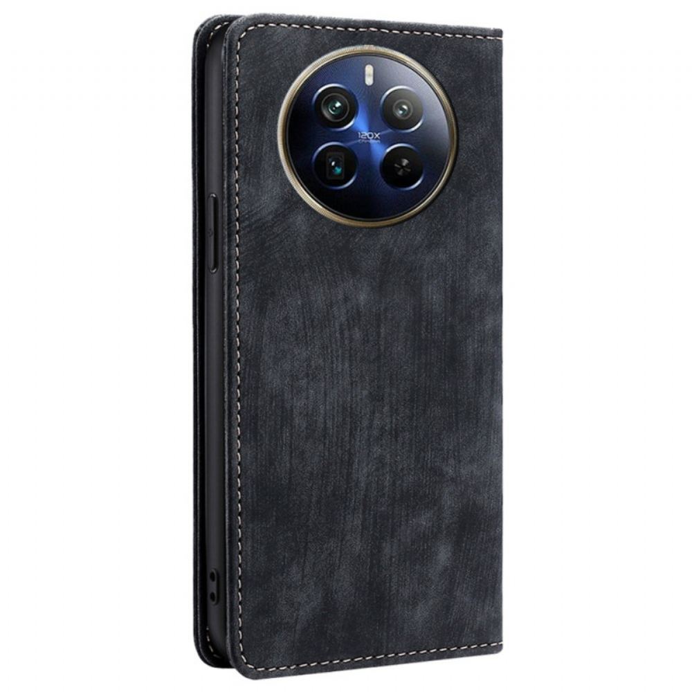 Kožené Pouzdro Folio Realme 12 Pro / 12 Pro Plus Retro Peněženka S Blokováním Rfid