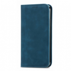 Kožené Pouzdro Folio Realme 12 Pro / 12 Pro Plus Semišový Efekt
