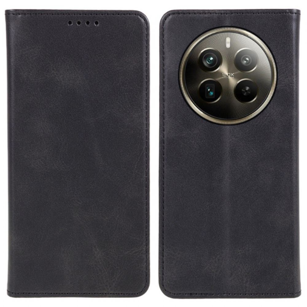 Kožené Pouzdro Folio Realme 12 Pro / 12 Pro Plus Texturovaný Povrch