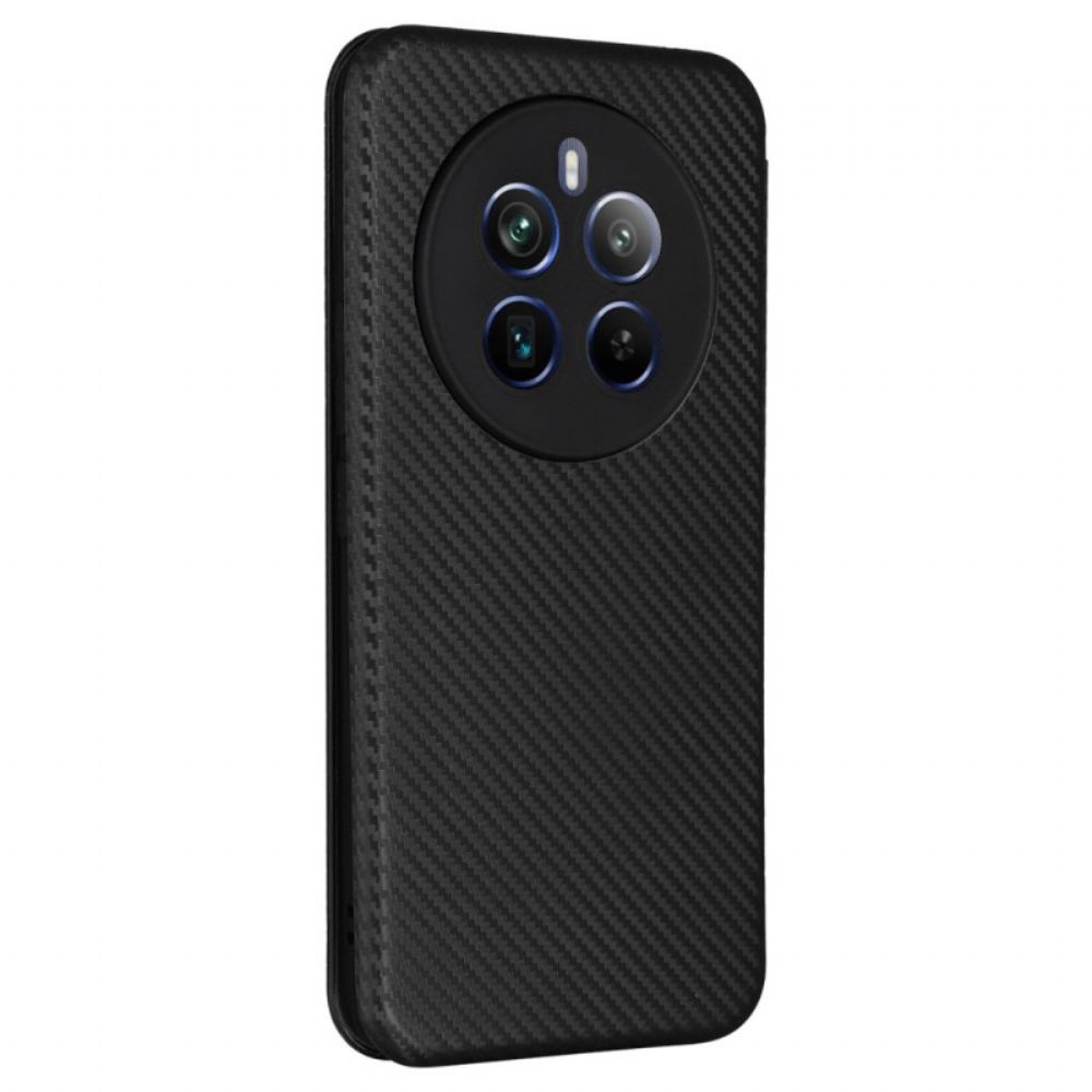 Kožené Pouzdro Folio Realme 12 Pro / 12 Pro Plus Uhlíkové Vlákno