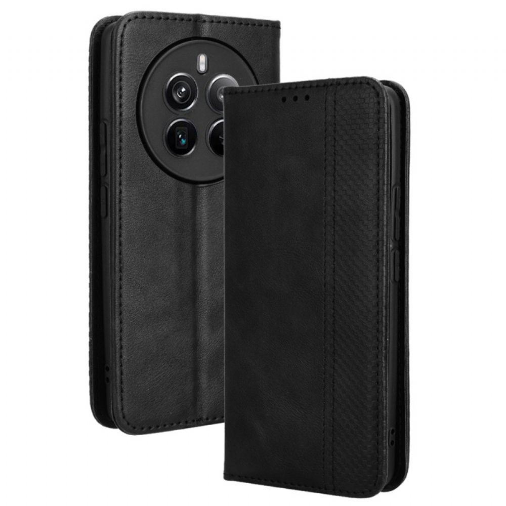 Kožené Pouzdro Realme 12 Pro / 12 Pro Plus Kryty Na Mobil Retro Textura