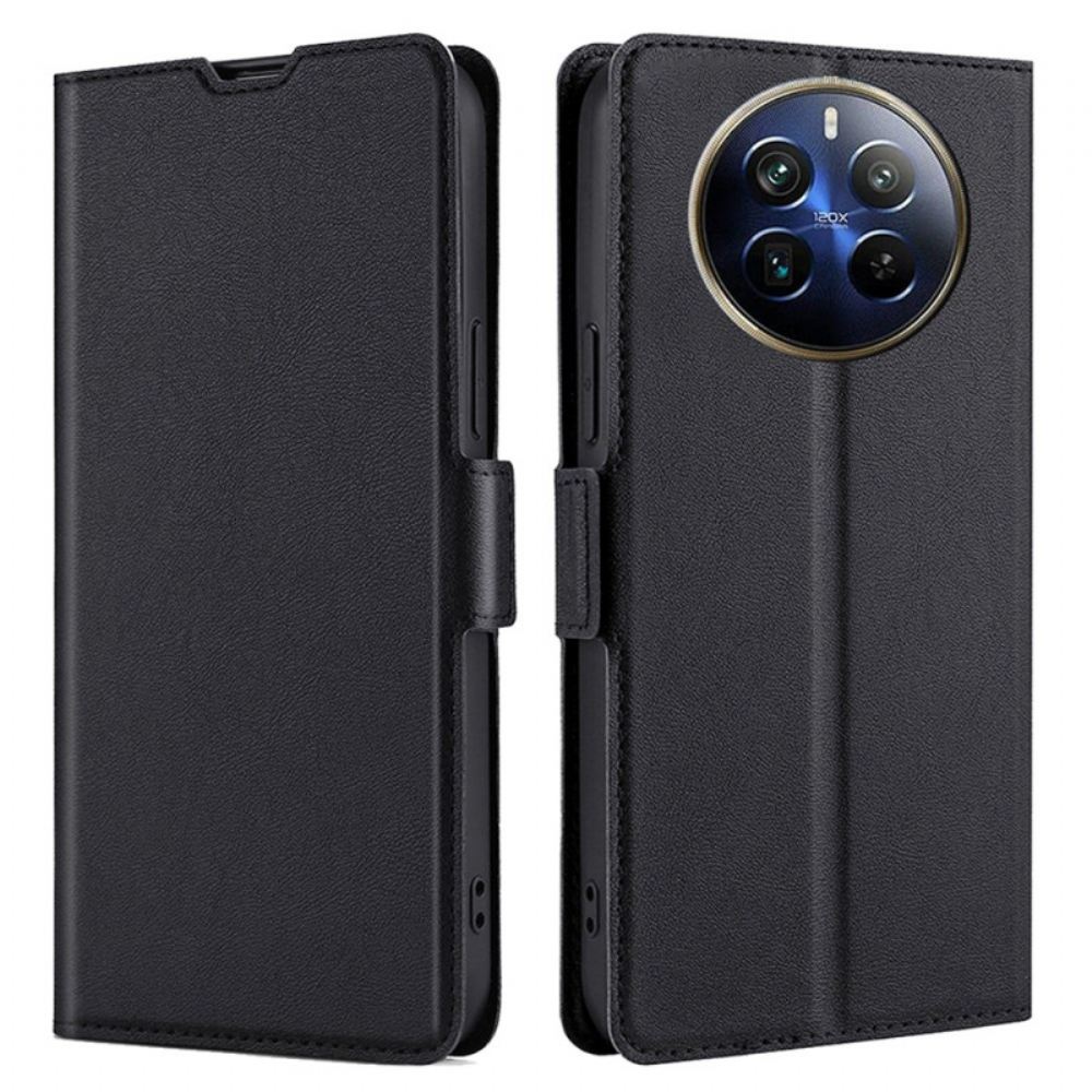 Kožený Kryt Na Realme 12 Pro / 12 Pro Plus Boční Magnetická Spona