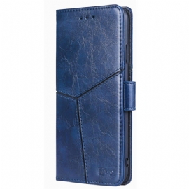 Kožený Kryt Realme 12 Pro / 12 Pro Plus Geometrický Design