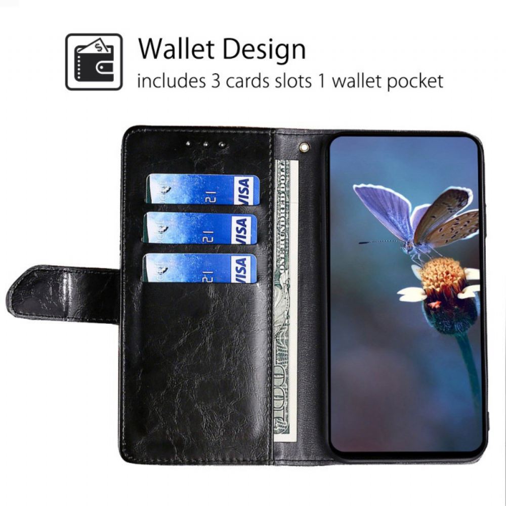 Kožený Kryt Realme 12 Pro / 12 Pro Plus Geometrický Design