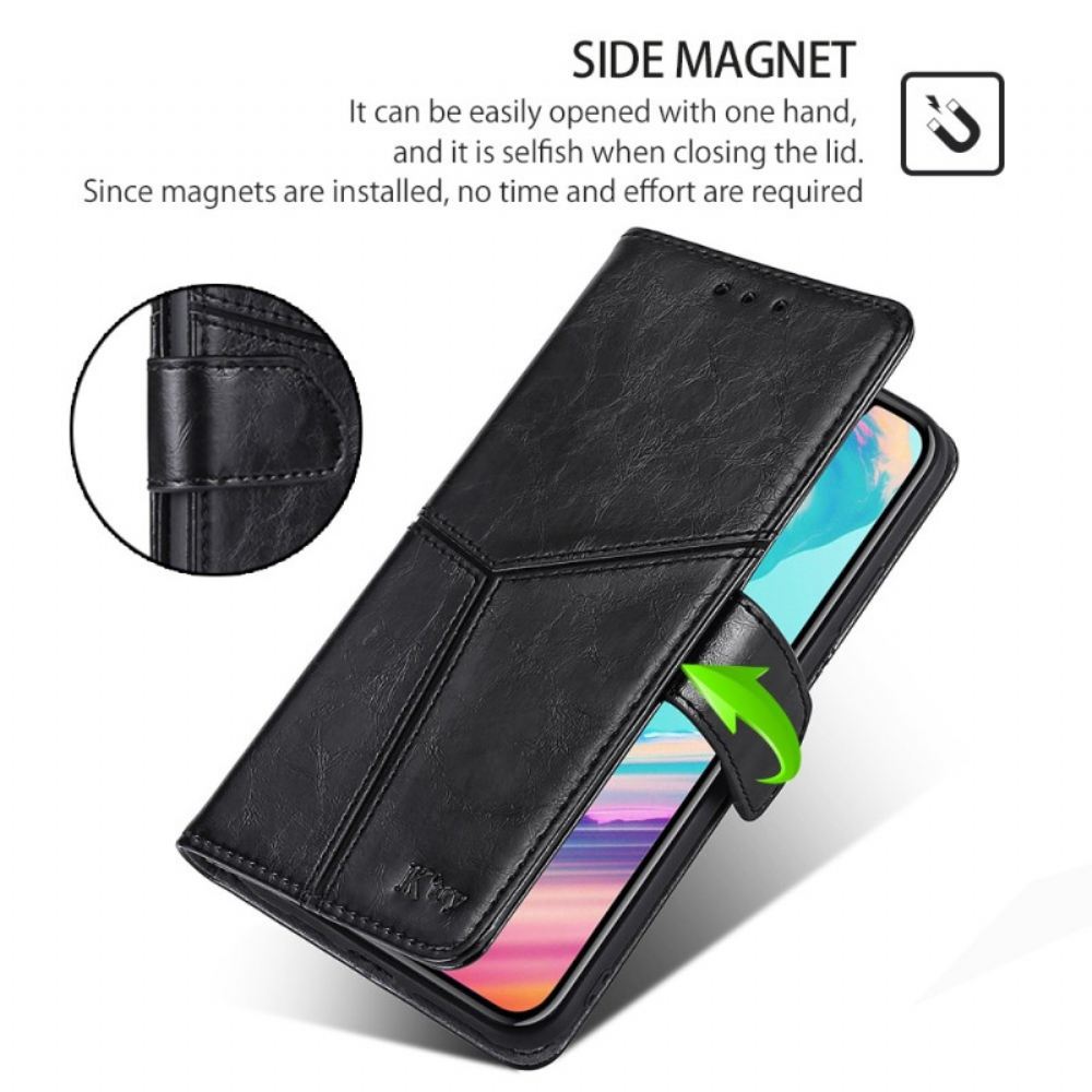 Kožený Kryt Realme 12 Pro / 12 Pro Plus Geometrický Design