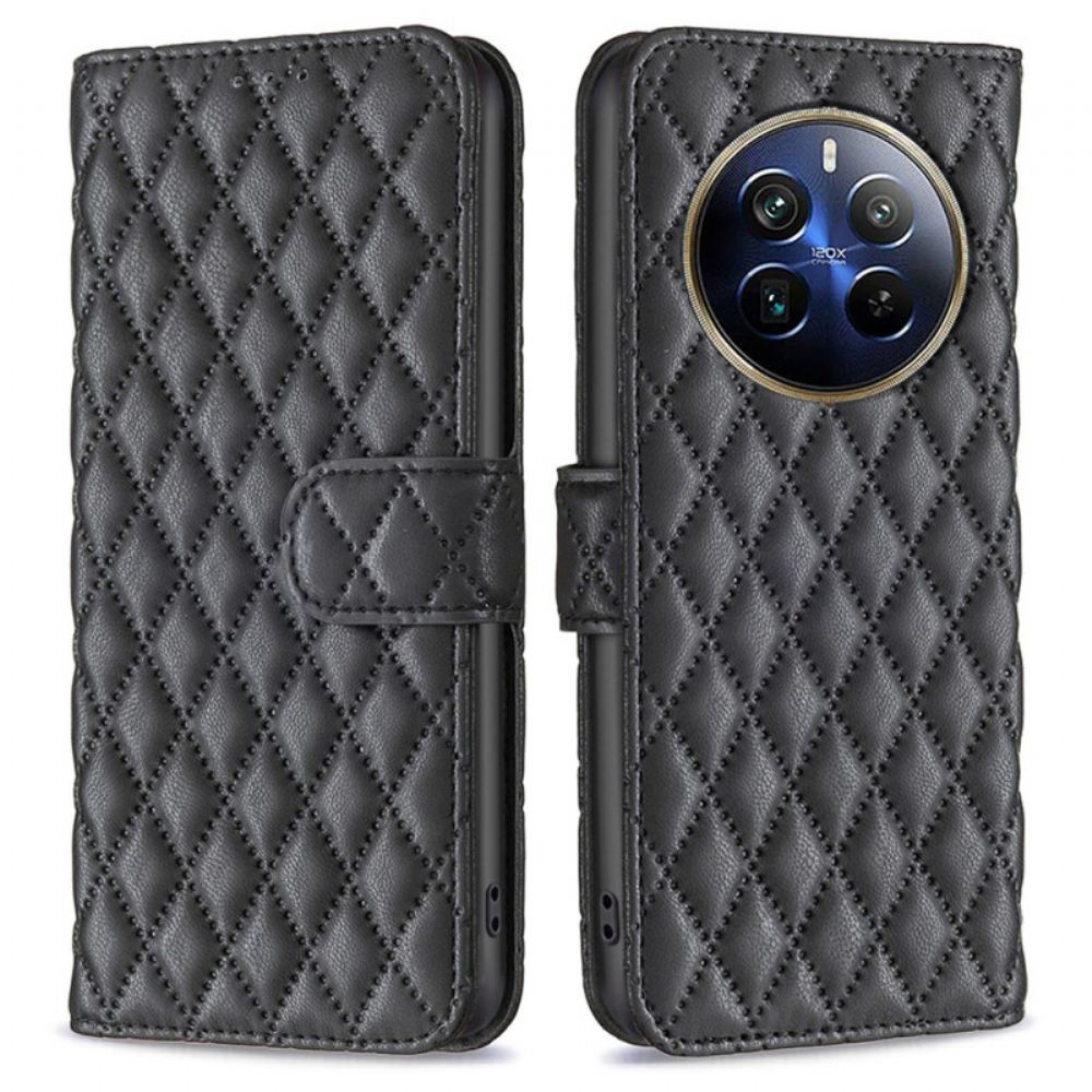 Kožený Kryt Realme 12 Pro / 12 Pro Plus Prošívaná Binfen Color
