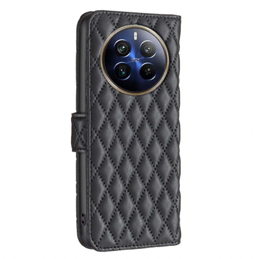 Kožený Kryt Realme 12 Pro / 12 Pro Plus Prošívaná Binfen Color