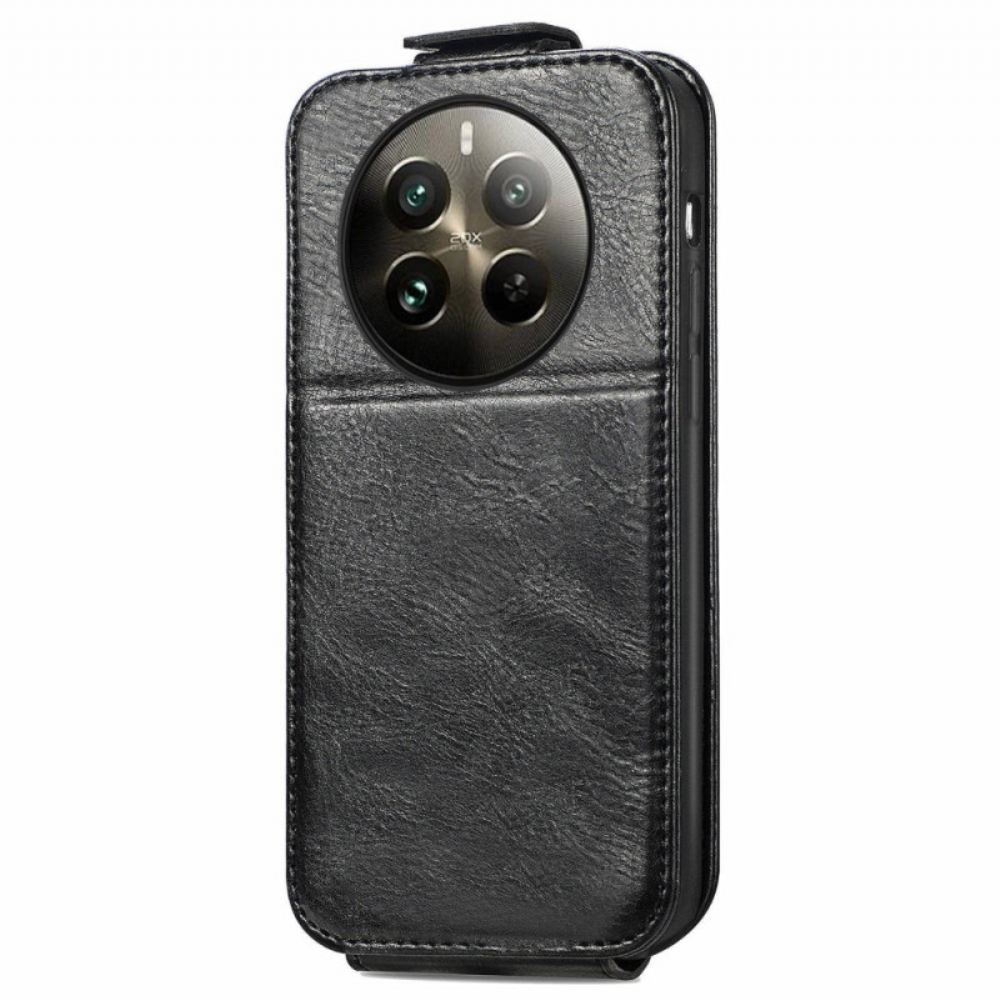 Kožený Kryt Realme 12 Pro / 12 Pro Plus Svislá Kapsa Na Zip