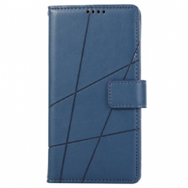 Kožený Kryt Realme 12 Pro / 12 Pro Plus Tisk Řádků