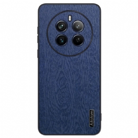 Kryt Realme 12 Pro / 12 Pro Plus Styl Dřeva Z Umělé Kůže