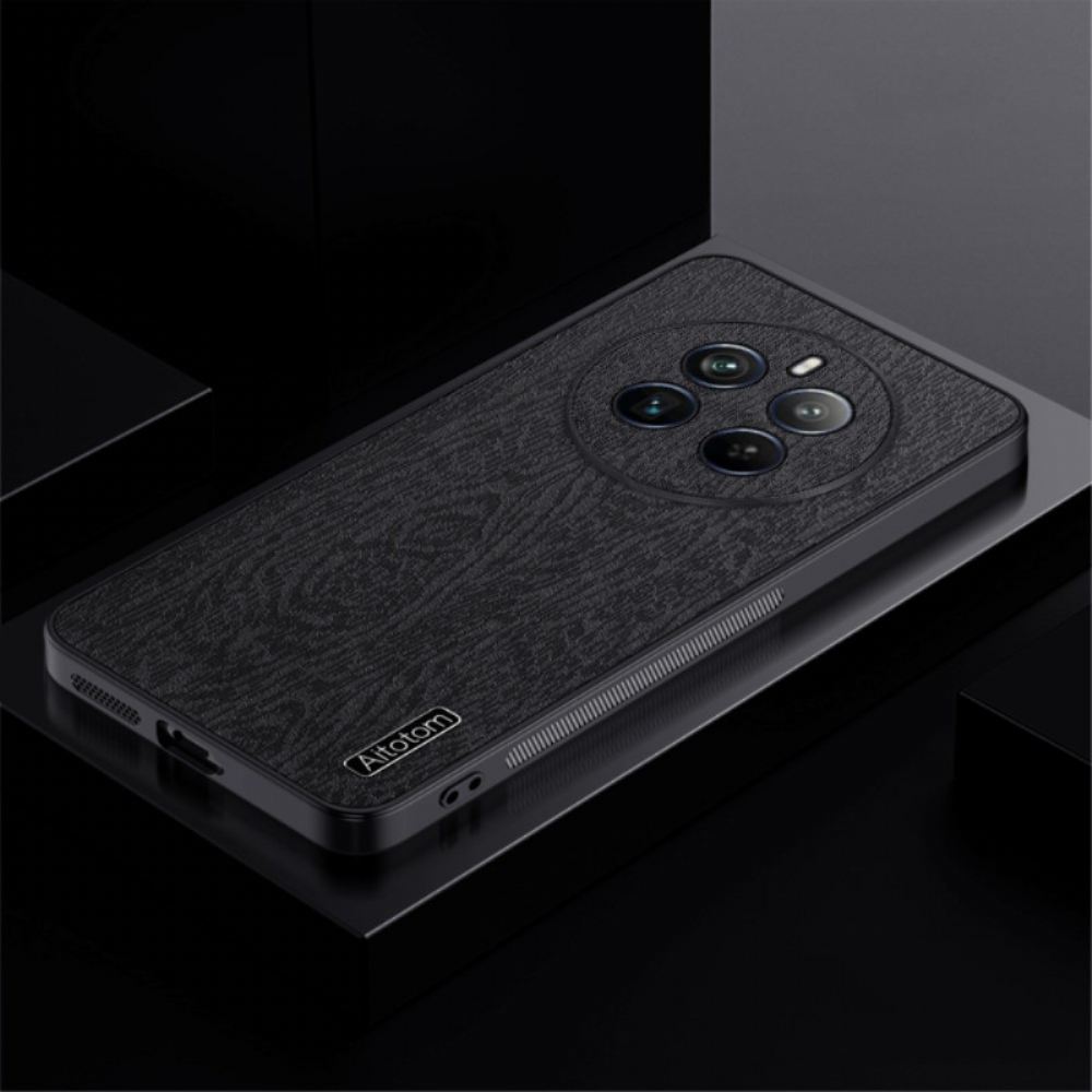 Kryt Realme 12 Pro / 12 Pro Plus Styl Dřeva Z Umělé Kůže