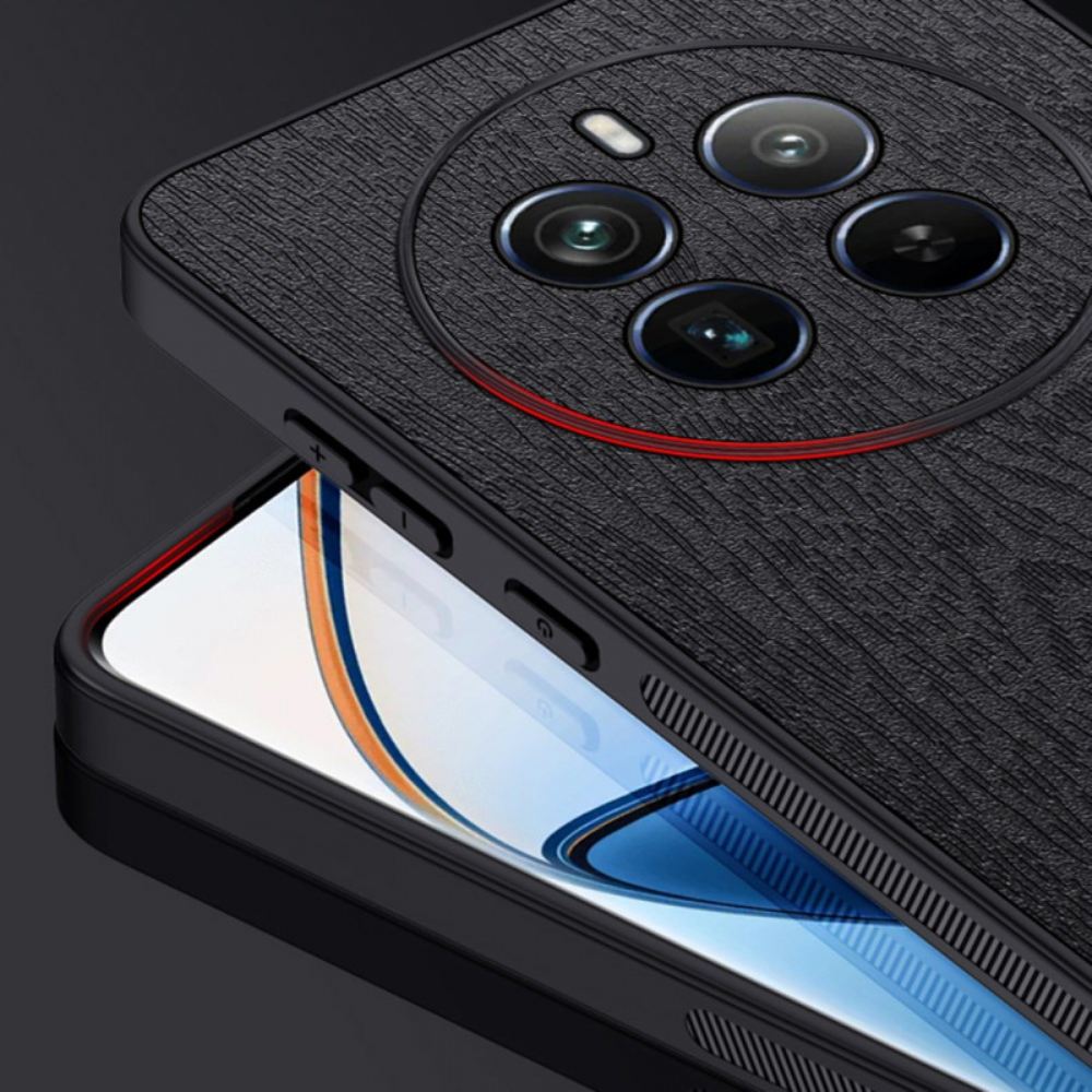 Kryt Realme 12 Pro / 12 Pro Plus Styl Dřeva Z Umělé Kůže