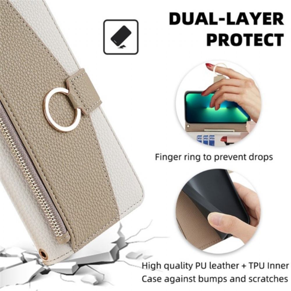 Kožený Kryt Huawei Pura 70 Zrcadlo A Řetěz