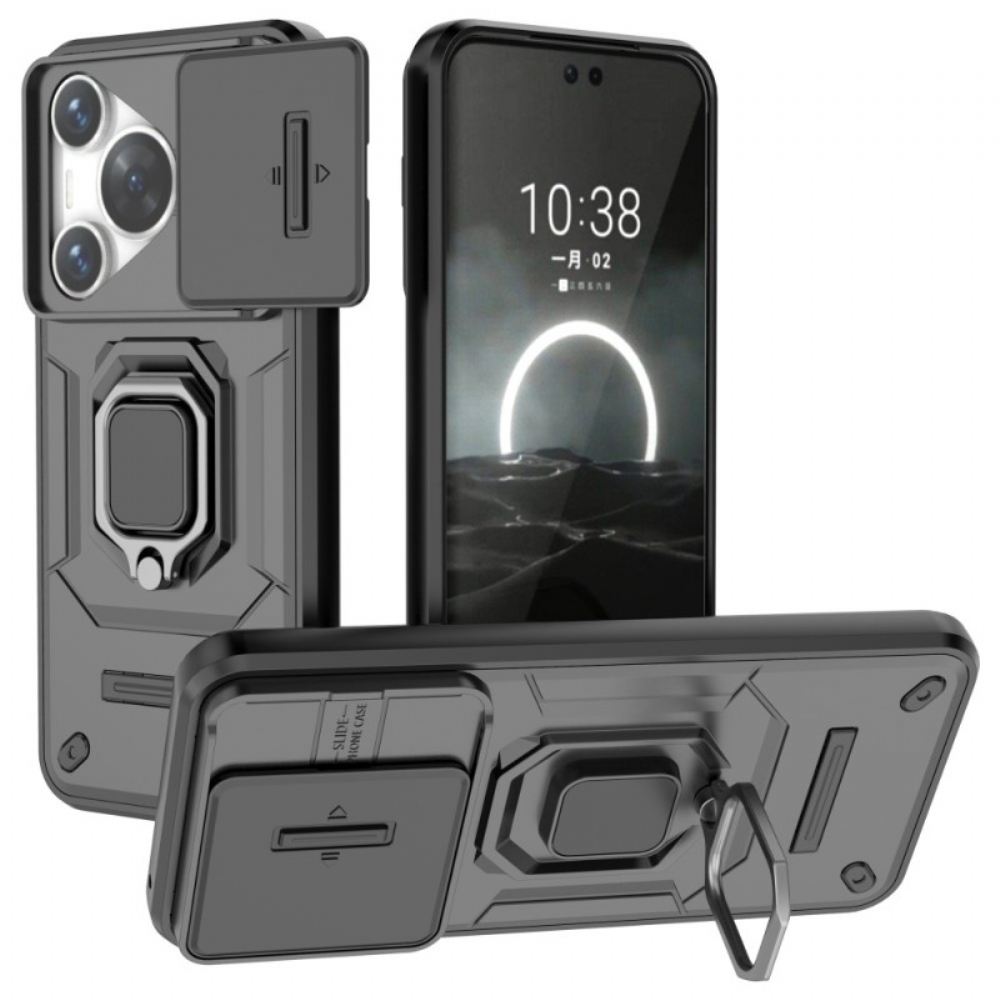 Kryt Na Huawei Pura 70 Heavy Duty Ring S Posuvnou Ochranou Objektivu