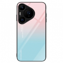 Kryt Na Huawei Pura 70 Růžové A Modré Tvrzené Sklo S Přechodem