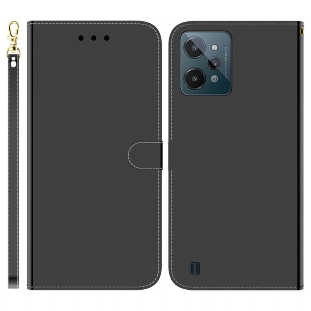 Flipové Pouzdro Na Realme C31 Z Umělé Kůže S Řemínkem