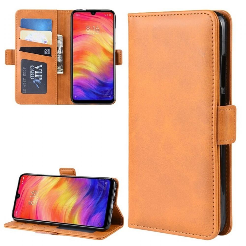 Kožené Pouzdro Na Xiaomi Redmi Note 7 Flipové Pouzdro Dvojitá Klapka