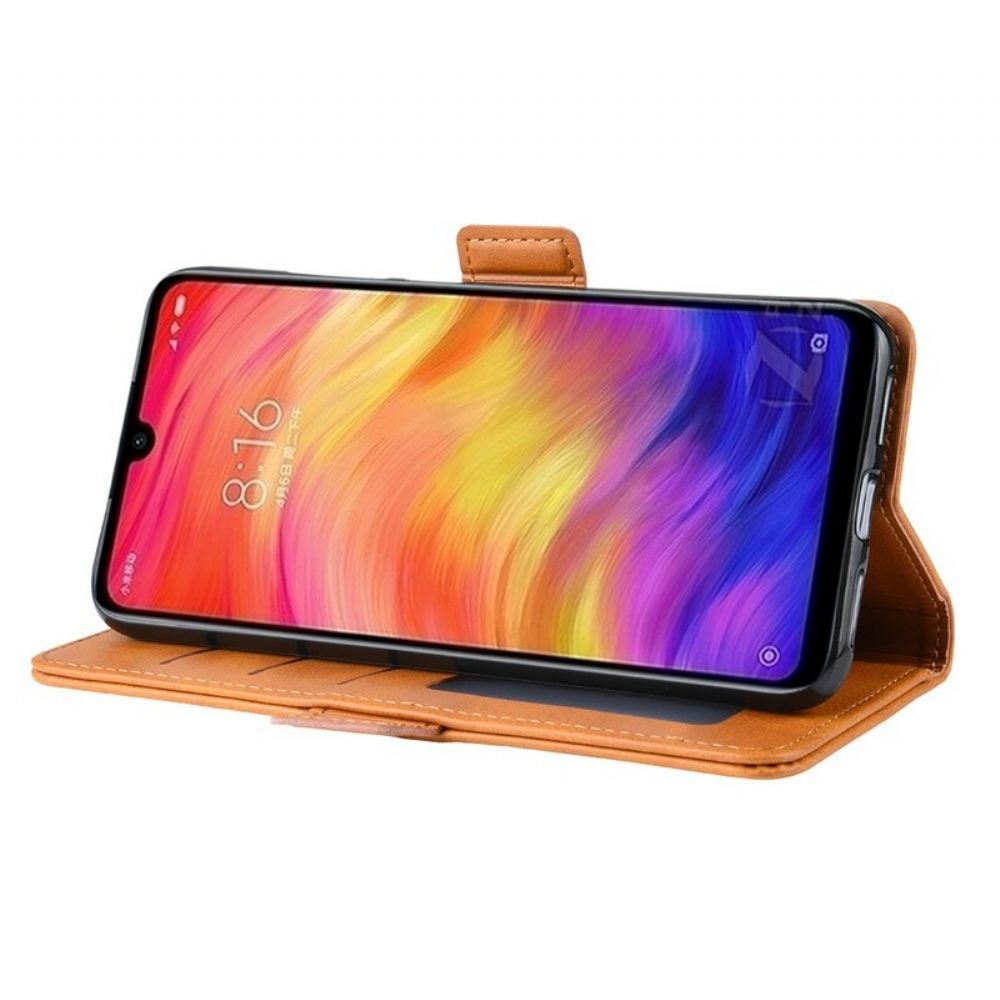 Kožené Pouzdro Na Xiaomi Redmi Note 7 Flipové Pouzdro Dvojitá Klapka