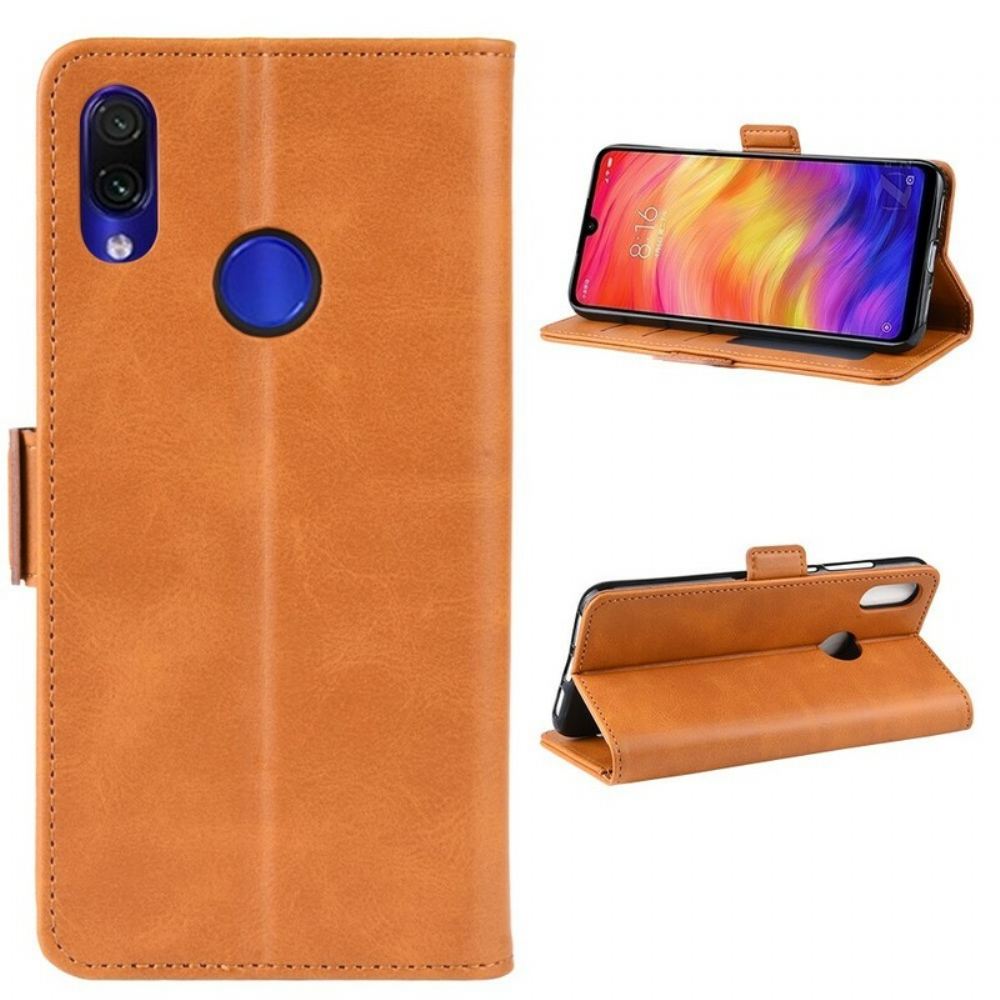 Kožené Pouzdro Na Xiaomi Redmi Note 7 Flipové Pouzdro Dvojitá Klapka