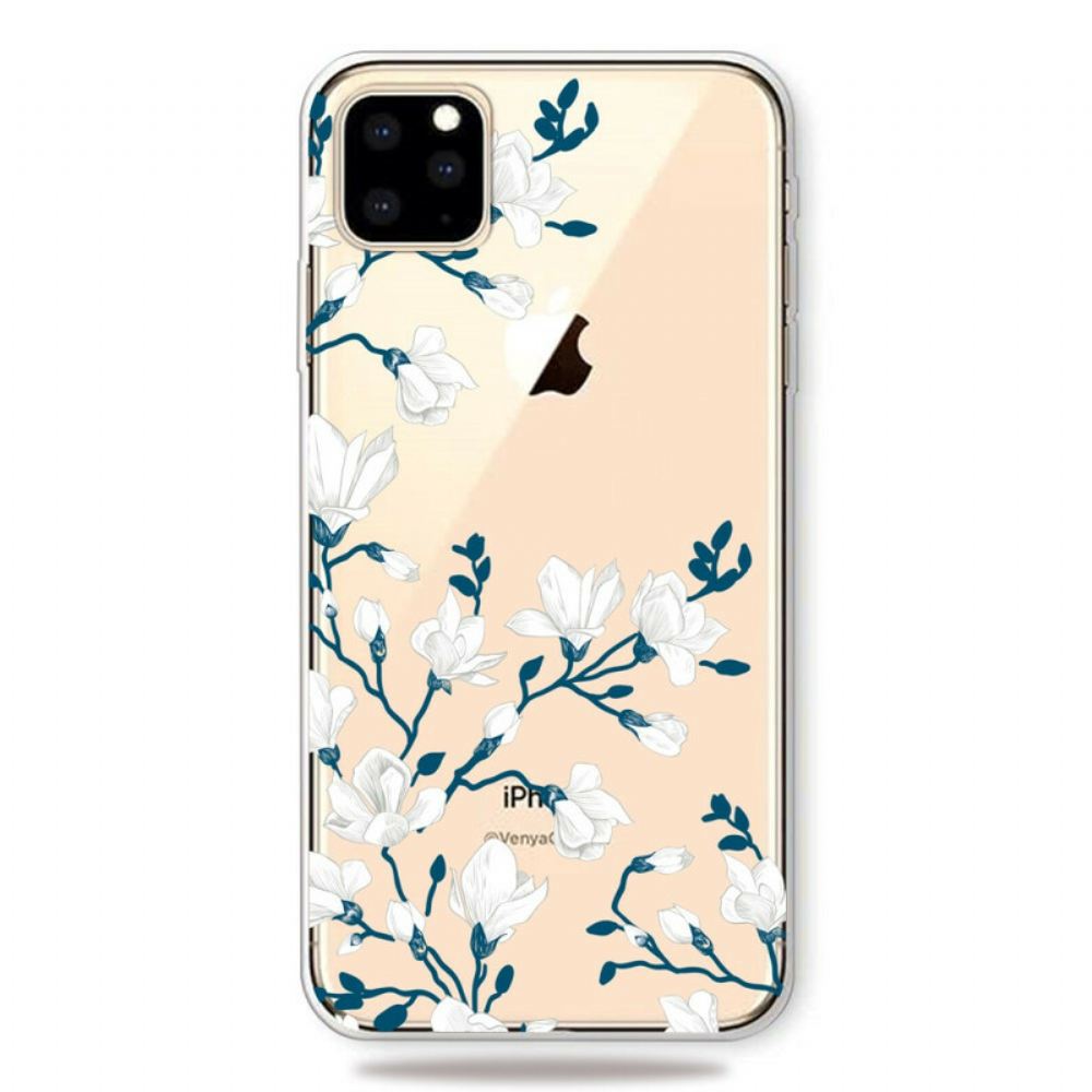 Kryt Na iPhone 11 Pro Max Bílé Květy