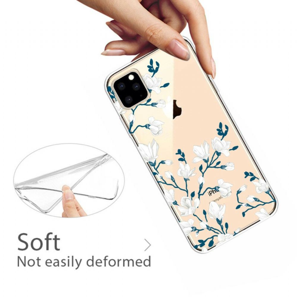 Kryt Na iPhone 11 Pro Max Bílé Květy
