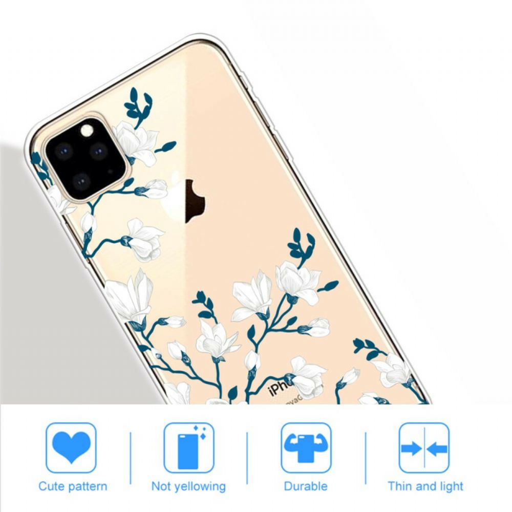 Kryt Na iPhone 11 Pro Max Bílé Květy