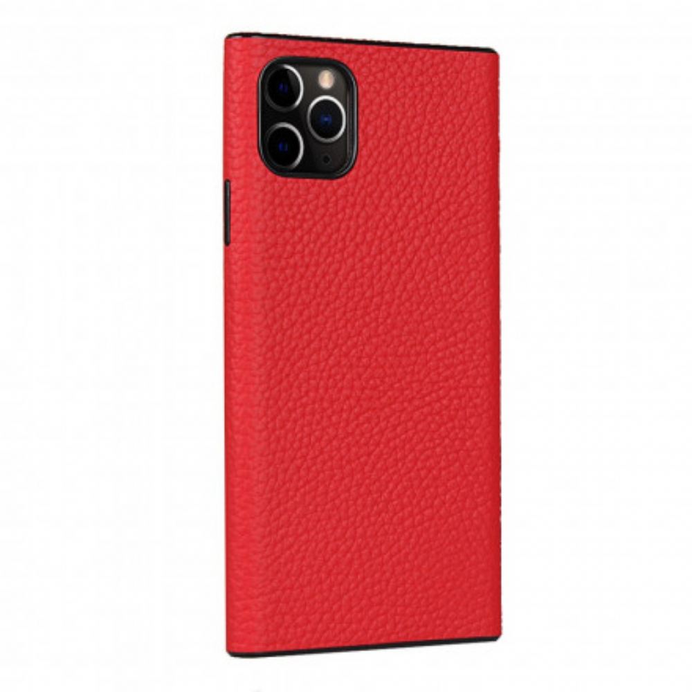 Kryt Na iPhone 11 Pro Max Originální Kůže Litchi S Řemínkem