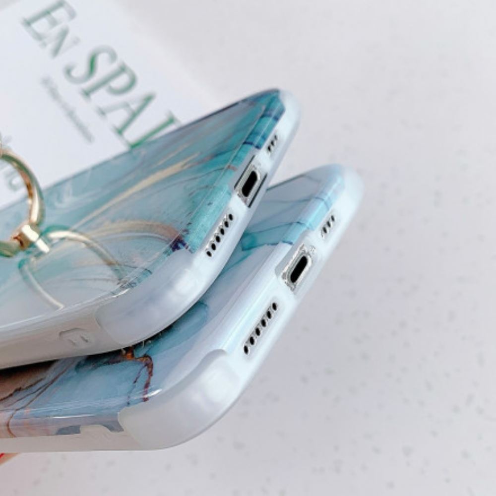 Kryty Na Mobil Na iPhone 11 Pro Max Kruhová Podpěra Ve Stylu Mramoru